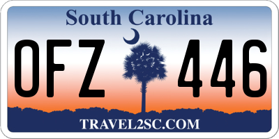 SC license plate OFZ446