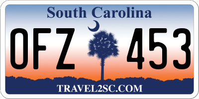 SC license plate OFZ453