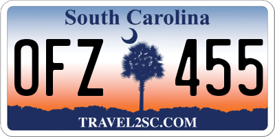SC license plate OFZ455