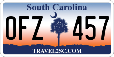 SC license plate OFZ457