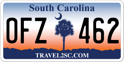SC license plate OFZ462
