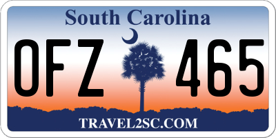 SC license plate OFZ465