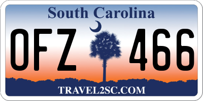 SC license plate OFZ466