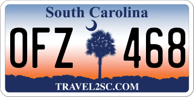 SC license plate OFZ468