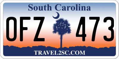 SC license plate OFZ473