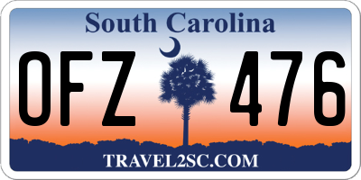 SC license plate OFZ476