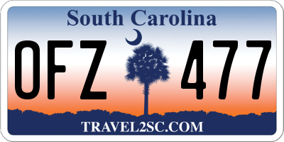 SC license plate OFZ477