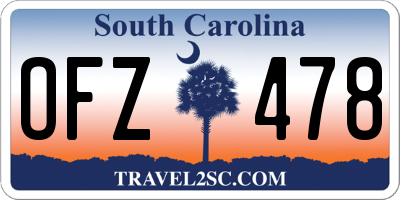 SC license plate OFZ478