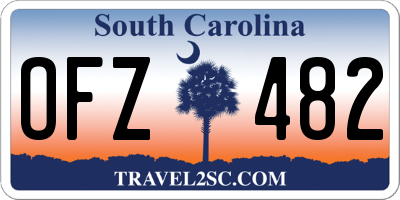 SC license plate OFZ482