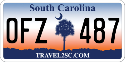 SC license plate OFZ487
