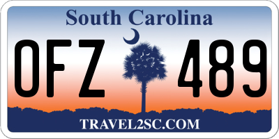 SC license plate OFZ489