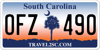 SC license plate OFZ490