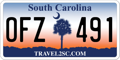 SC license plate OFZ491