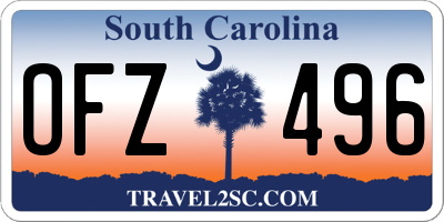 SC license plate OFZ496