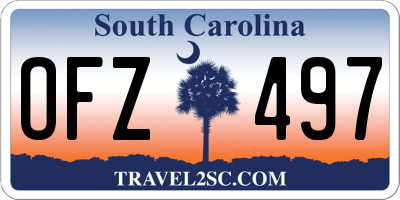SC license plate OFZ497