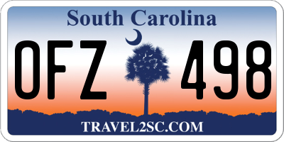 SC license plate OFZ498