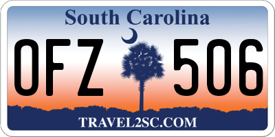 SC license plate OFZ506