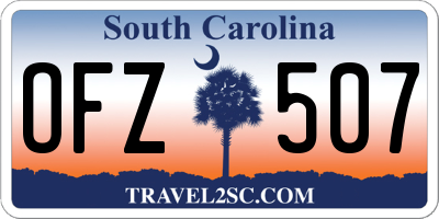 SC license plate OFZ507