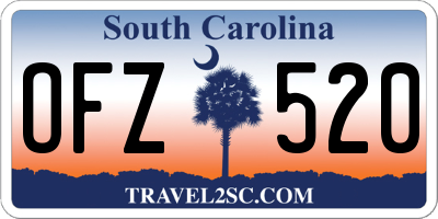 SC license plate OFZ520