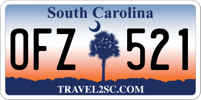 SC license plate OFZ521