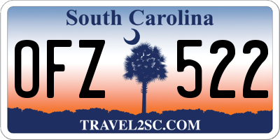 SC license plate OFZ522
