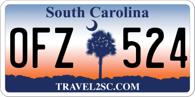 SC license plate OFZ524