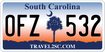 SC license plate OFZ532
