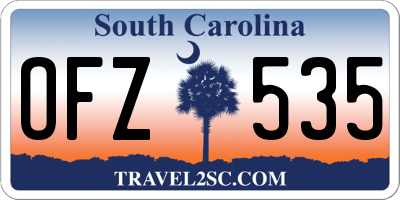 SC license plate OFZ535