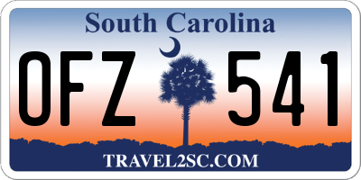 SC license plate OFZ541