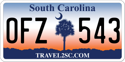SC license plate OFZ543