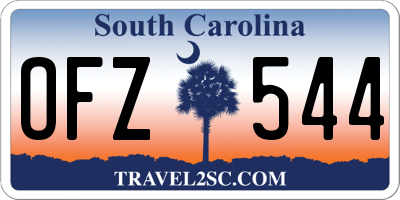 SC license plate OFZ544
