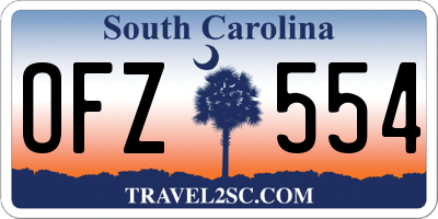 SC license plate OFZ554