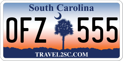 SC license plate OFZ555