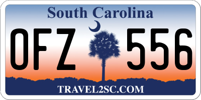 SC license plate OFZ556