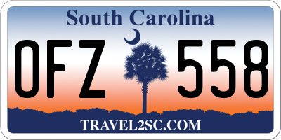 SC license plate OFZ558