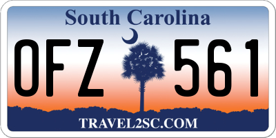 SC license plate OFZ561