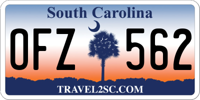 SC license plate OFZ562