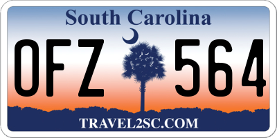 SC license plate OFZ564