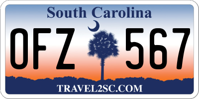 SC license plate OFZ567