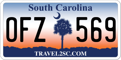 SC license plate OFZ569