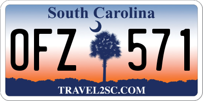SC license plate OFZ571