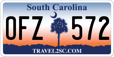 SC license plate OFZ572