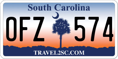 SC license plate OFZ574
