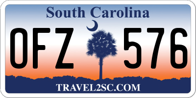 SC license plate OFZ576
