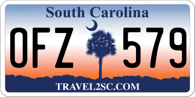 SC license plate OFZ579
