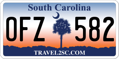 SC license plate OFZ582