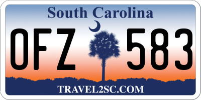 SC license plate OFZ583