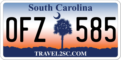 SC license plate OFZ585