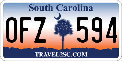 SC license plate OFZ594