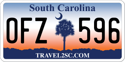 SC license plate OFZ596